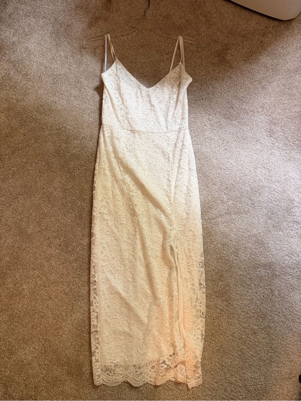 Windsor Cream Lace Maxi Slip Dress